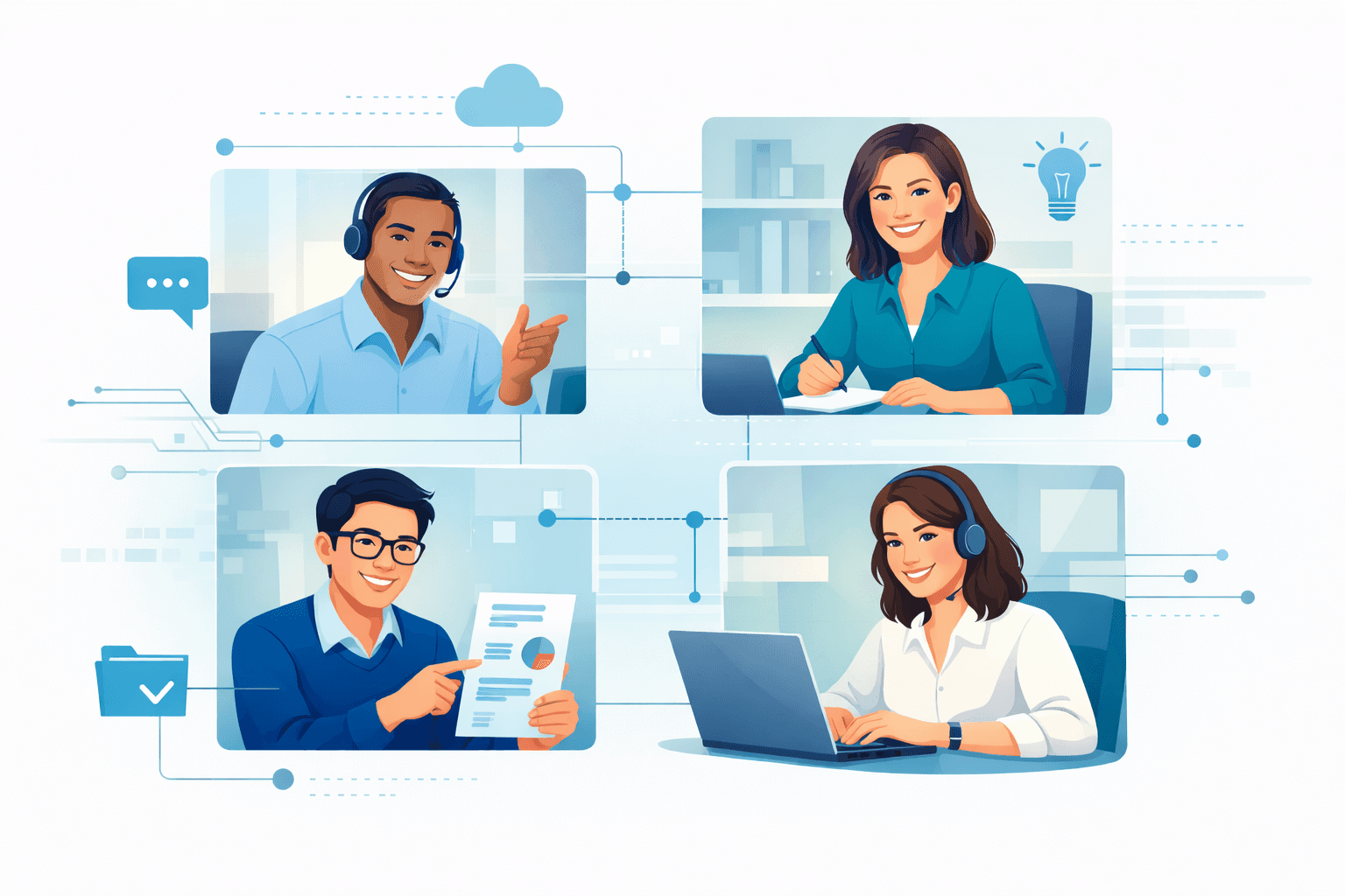 Professional virtual team collaboration